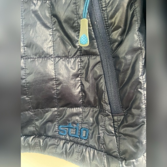 Stio Azura Puffer Jacket Women Size Medium Navy Blue Nylon Quilted Full $259 - Picture 2 of 5